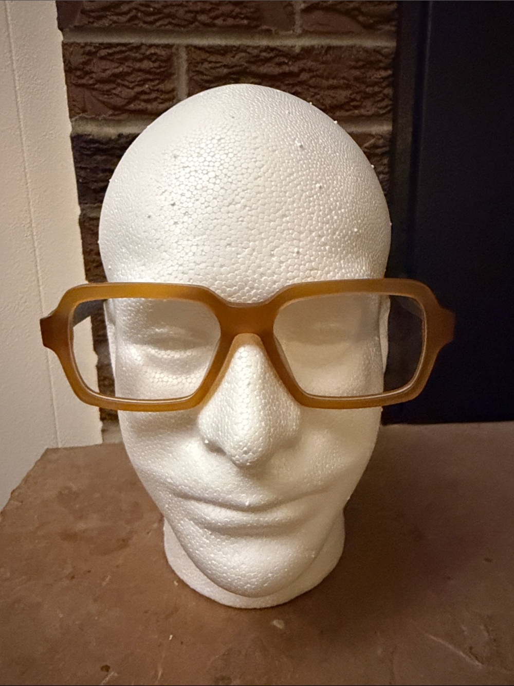 Oversized Brown Rectangle Eyeglass Frames - Fashion Accessory